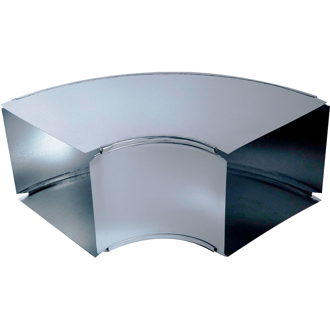 90° Side Elbows With 6" Radius - Assembled - 28 Gauge