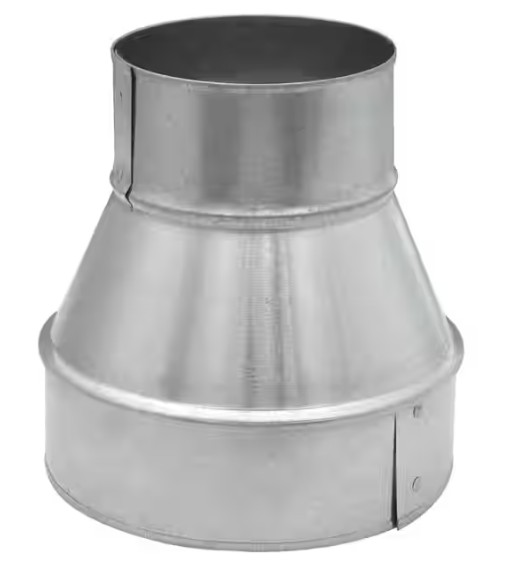 Galvanized Non-Crimped Conical Reducer