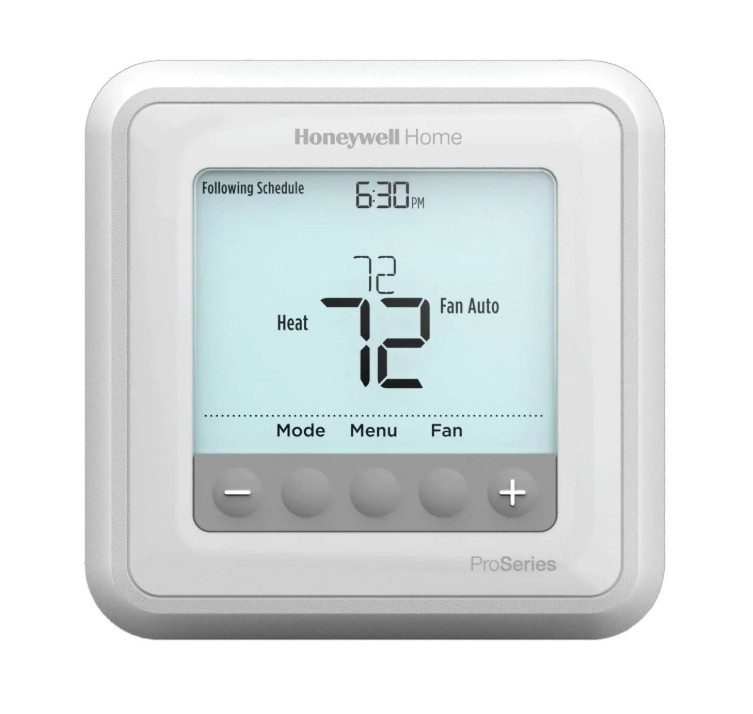 Honeywell Home T6 Pro Programmable Thermostat 24/1C HR 2H/2C Conv