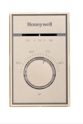 Beige Line Voltage Thermostat 7-28c Spdt